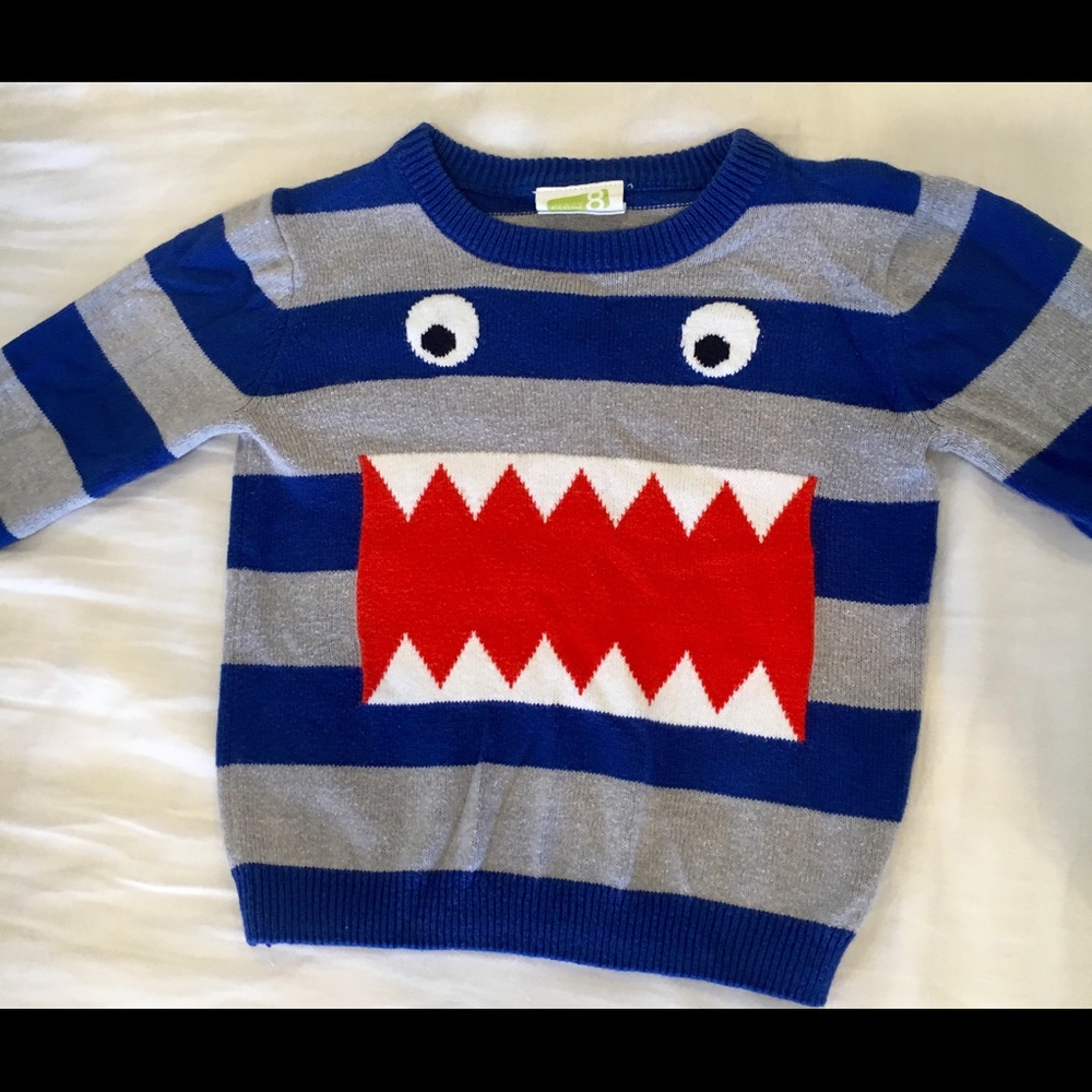 Crazy 8 Boys Striped Monster Sweater